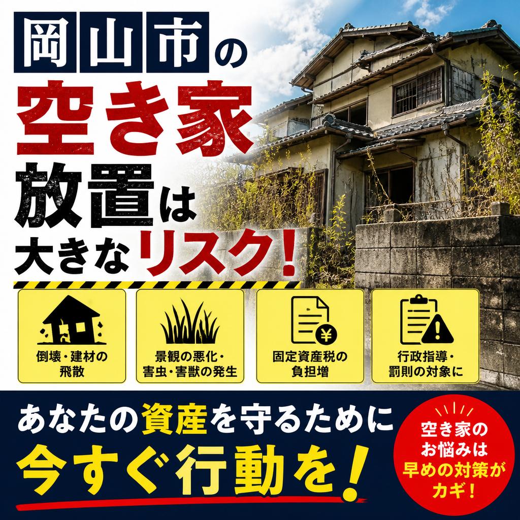 岡山市の空き家放置は大きなリスク！あなたの資産を守るために今すぐ行動を！