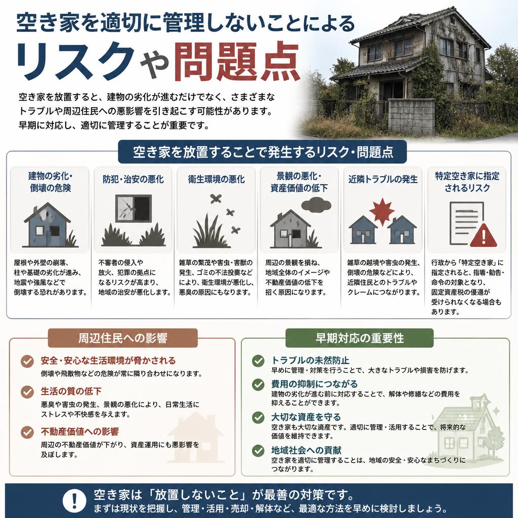 空き家を放置するリスクと問題点