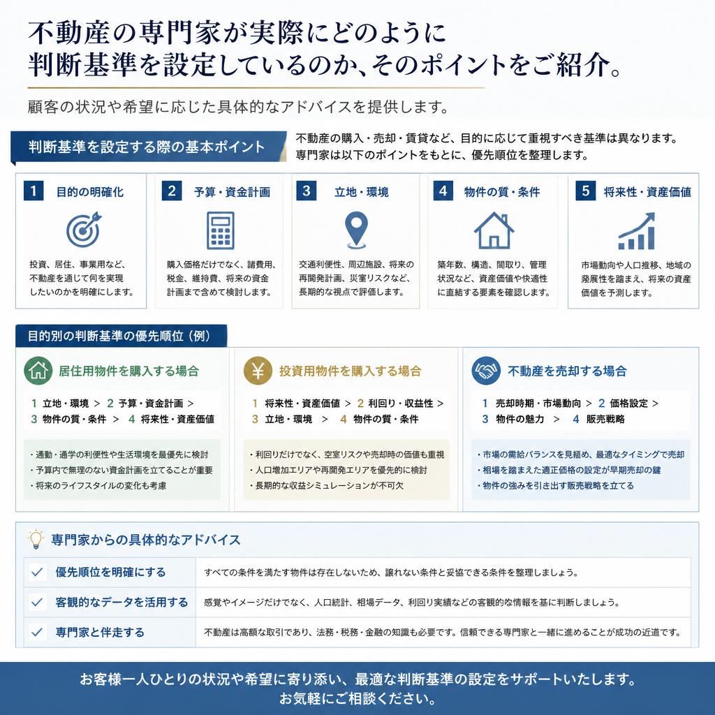 プロが教える判断基準