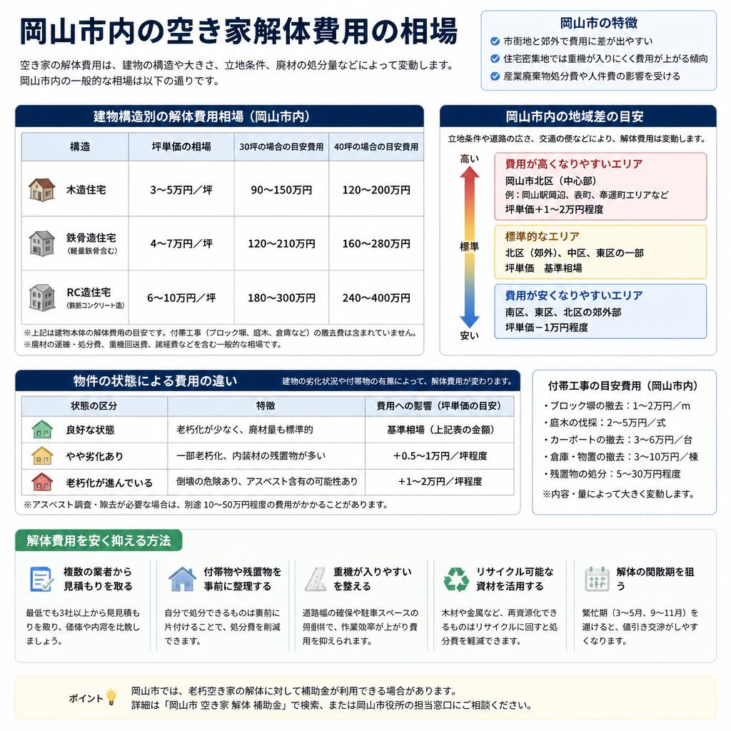 空き家解体費用の相場