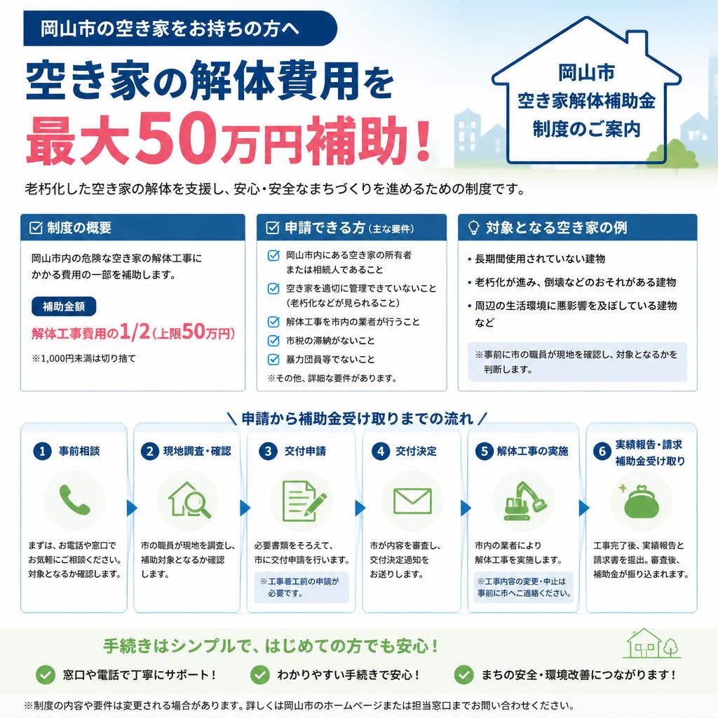最大50万円の解体補助金制度