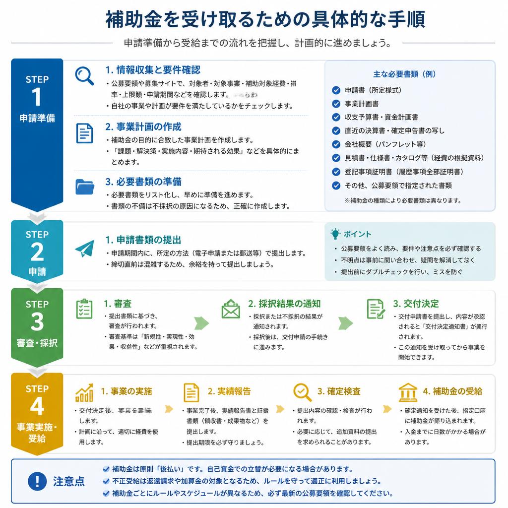 補助金を活用するためのステップ