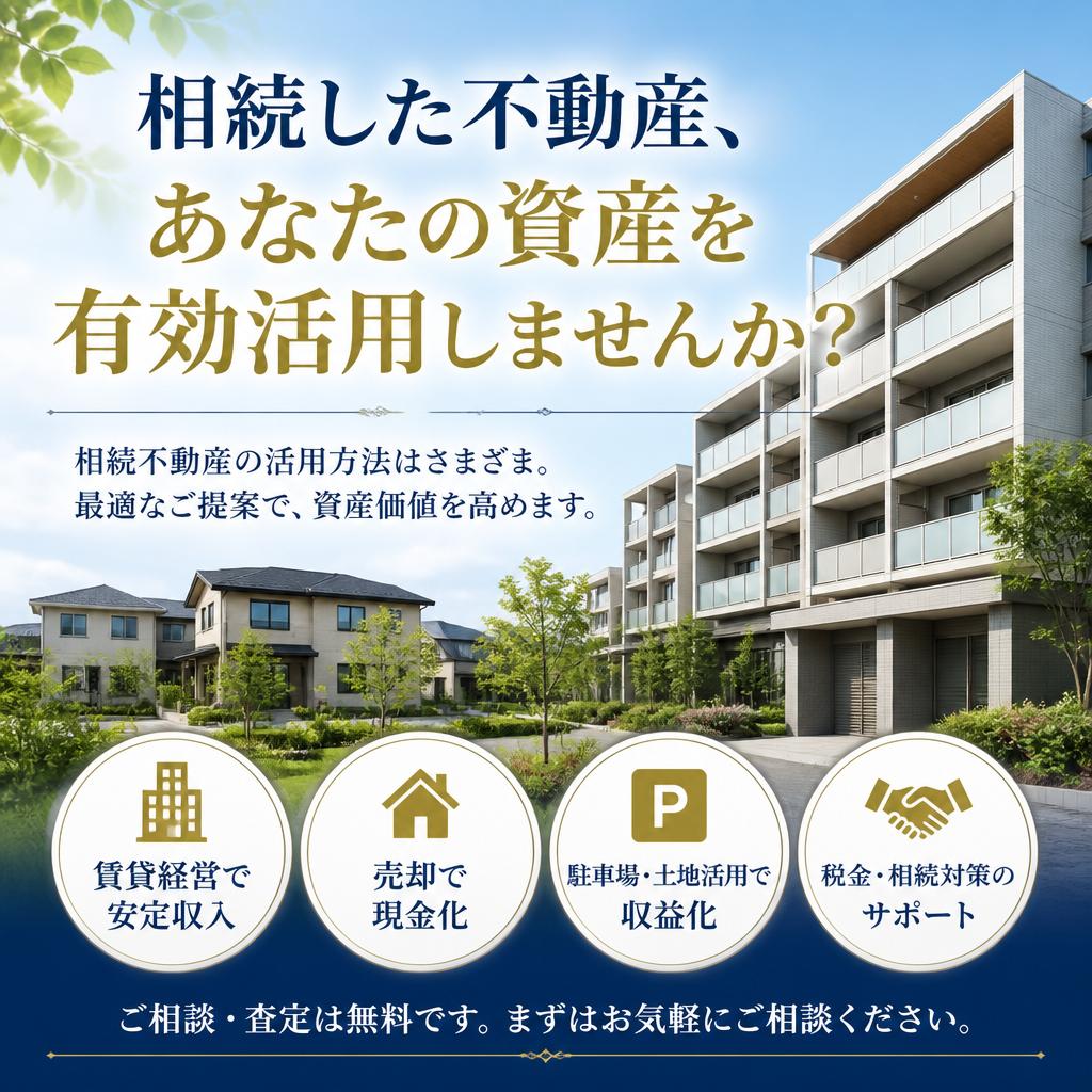 相続した不動産、あなたの資産を有効活用しませんか？