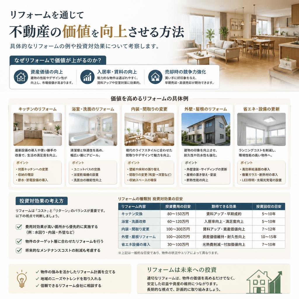 リフォームで価値を上げる