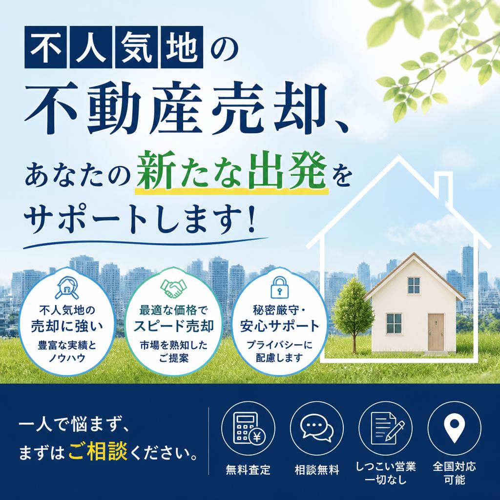 不人気地の不動産売却、あなたの新たな出発をサポートします！