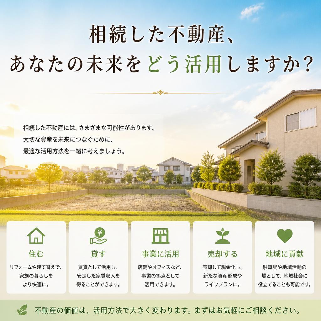 相続した不動産、あなたの未来をどう活用しますか？