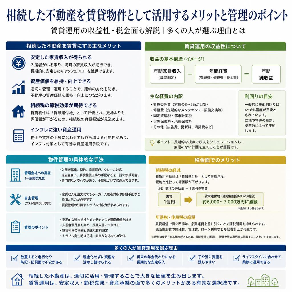賃貸運用のメリットと管理方法