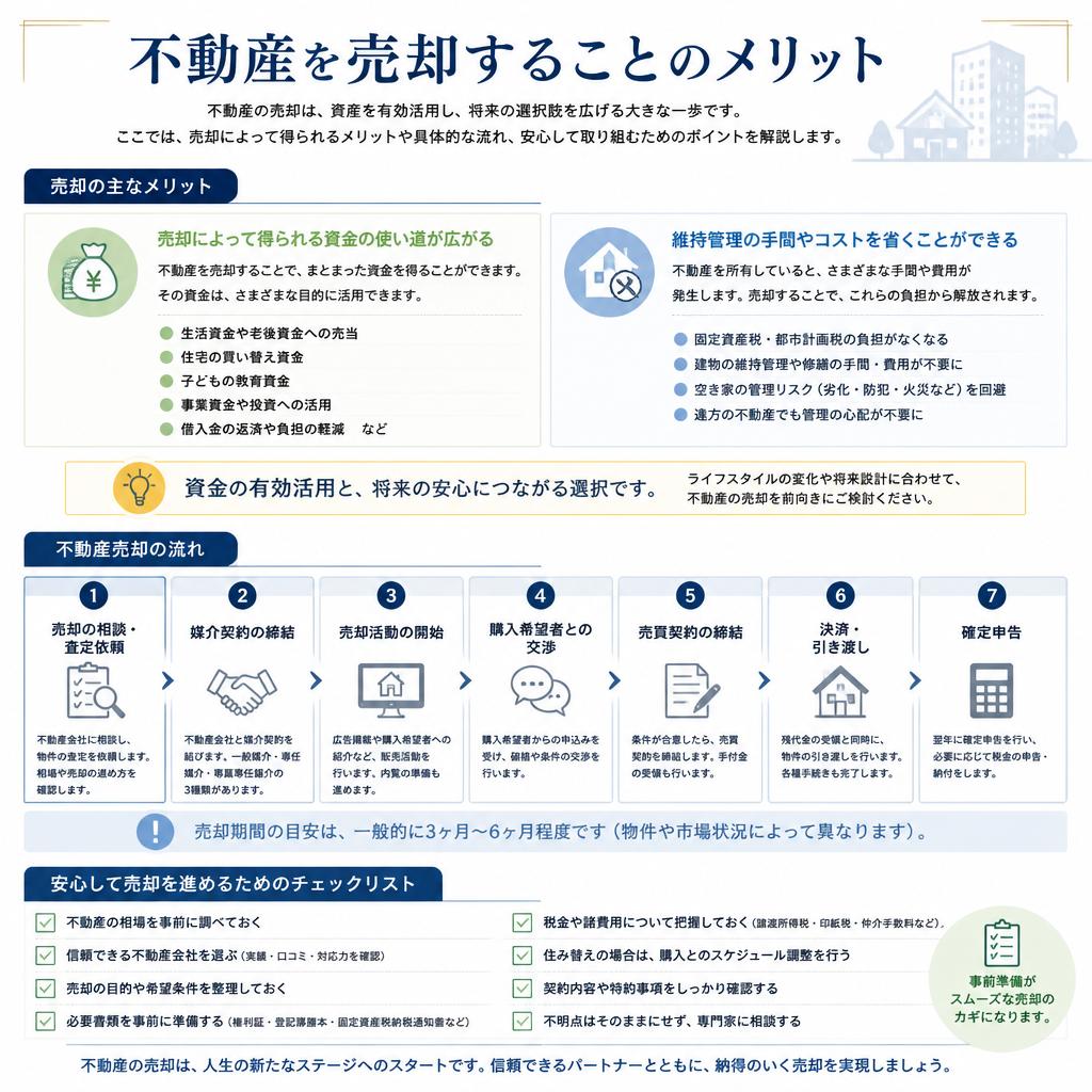 不動産売却のメリットと流れ