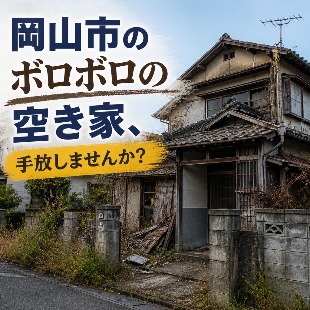 岡山市のボロボロの空き家、手放しませんか？