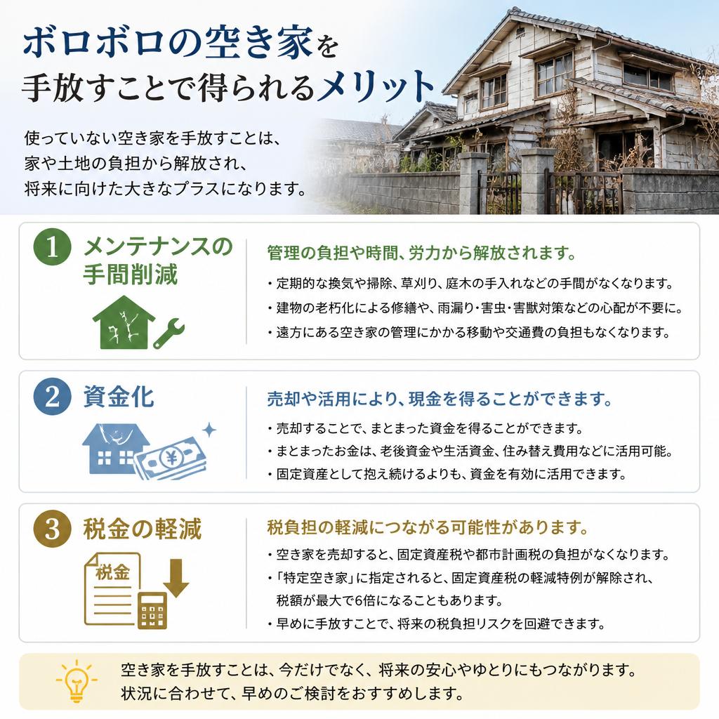 空き家を手放すメリットとは？