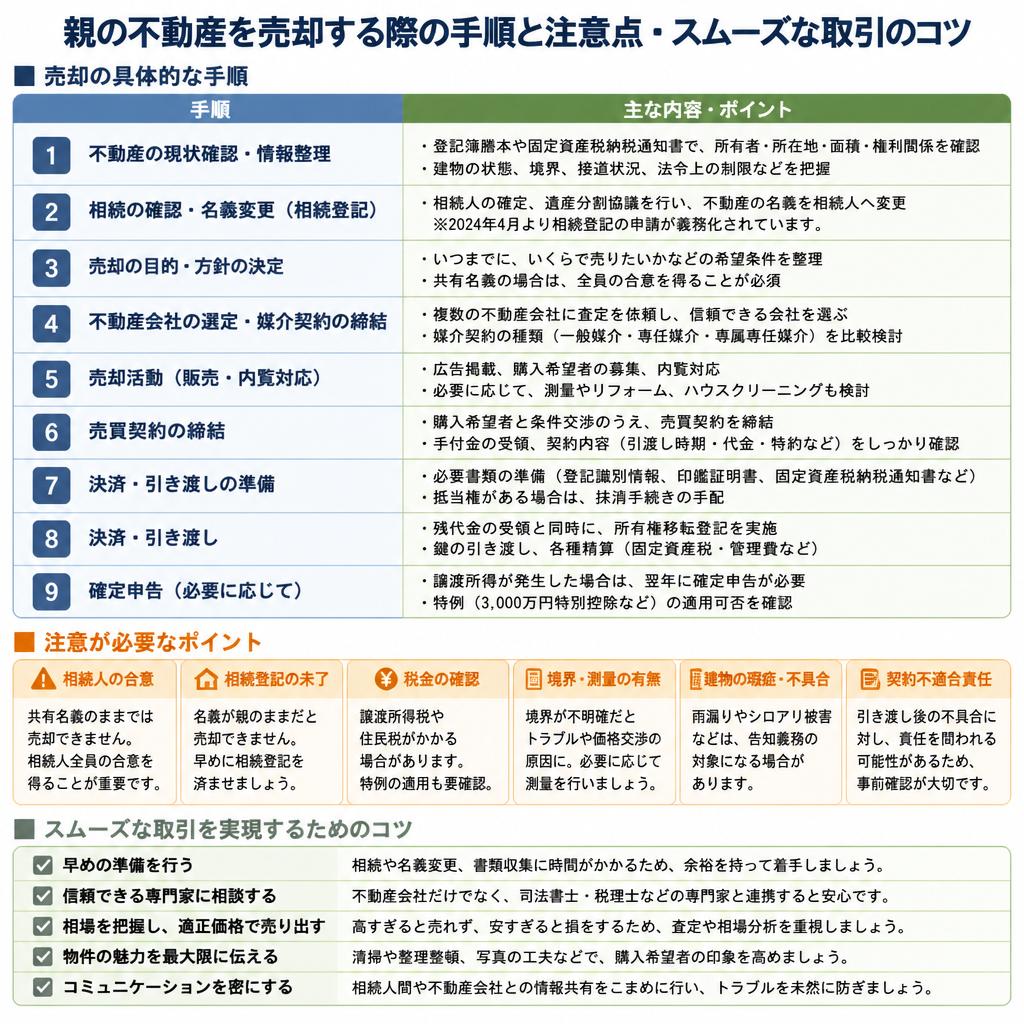 不動産売却の流れと注意点