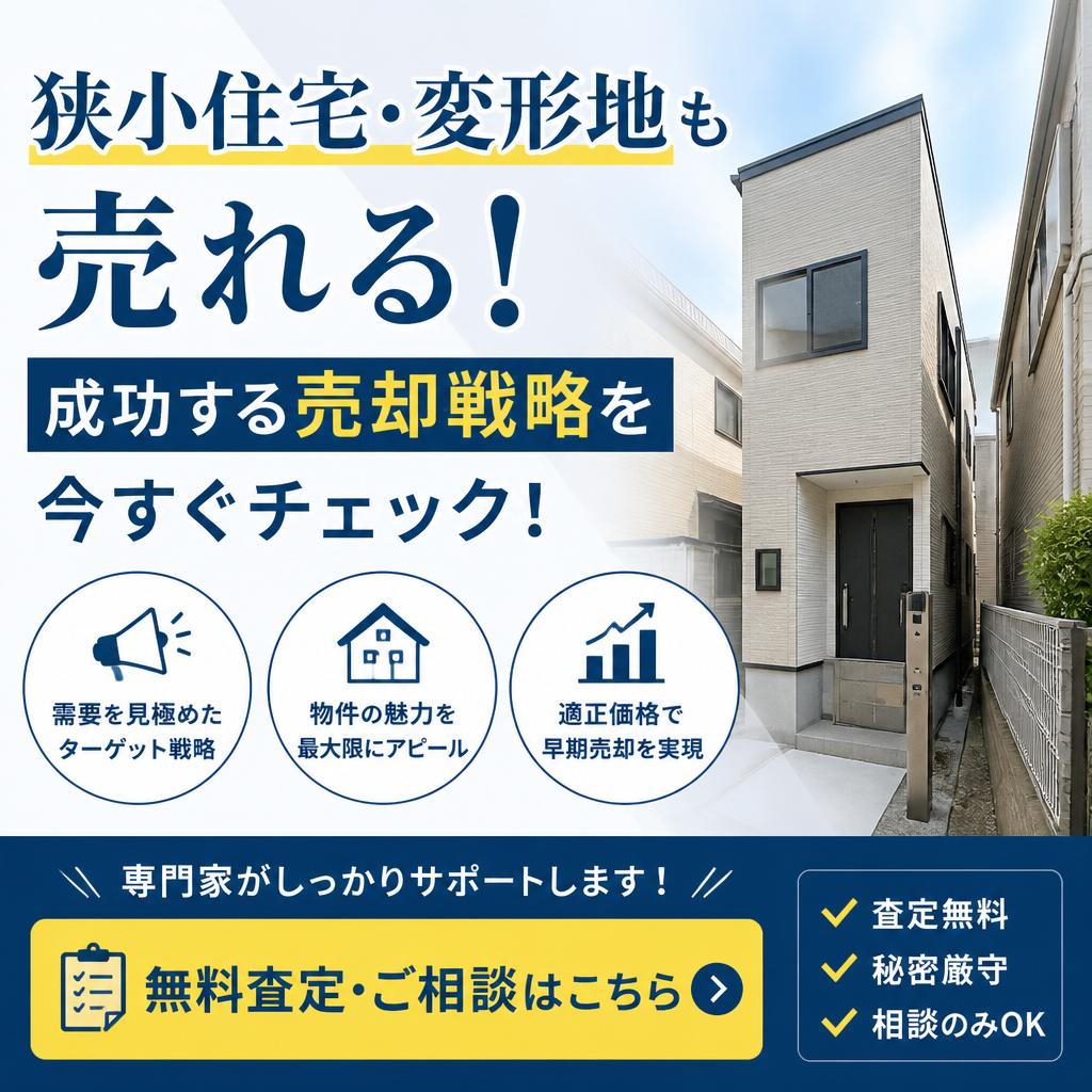 狭小住宅・変形地も売れる！成功する売却戦略を今すぐチェック！