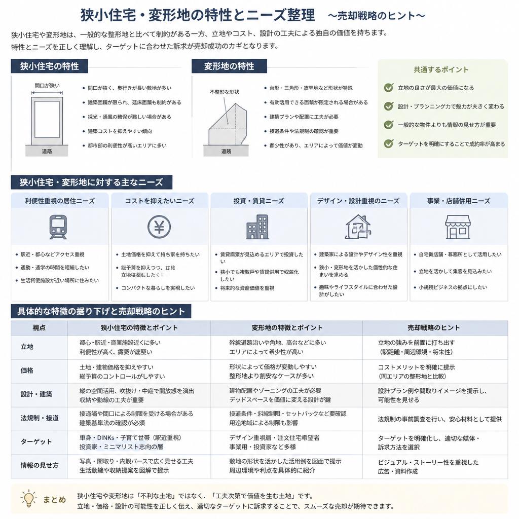 狭小住宅・変形地の特性を理解しよう！