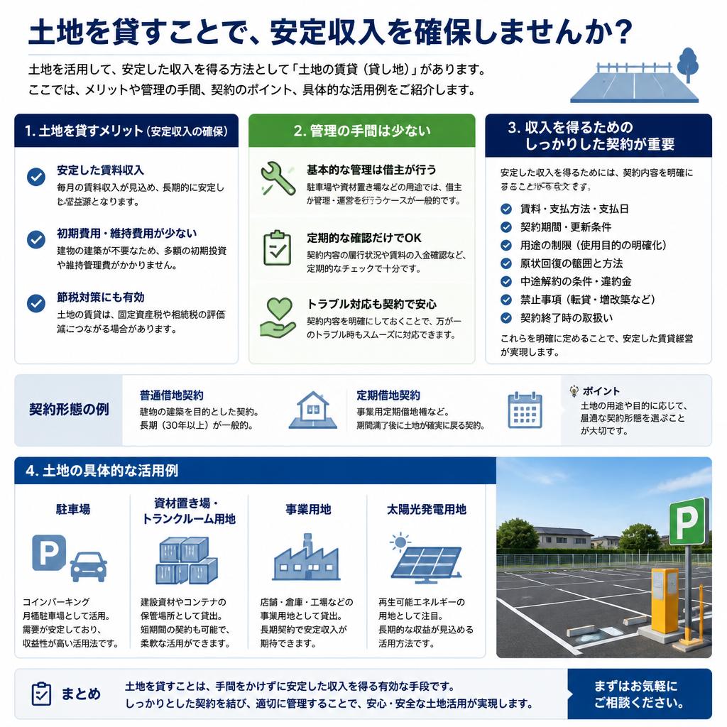 土地を貸すメリットとデメリット