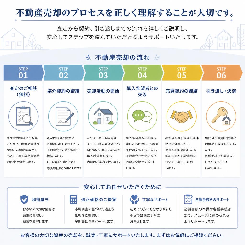 売却の流れを理解しよう