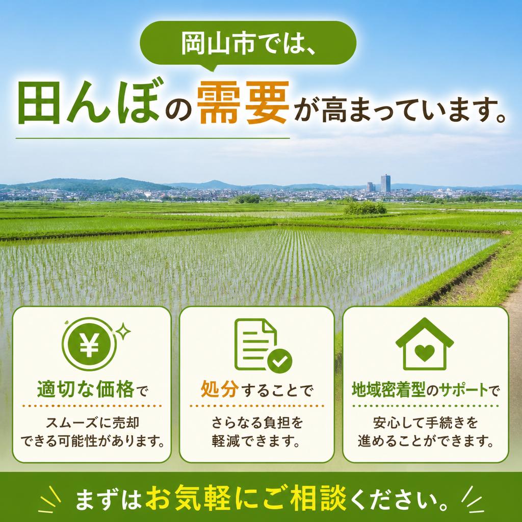 岡山市の田んぼ売却のメリット