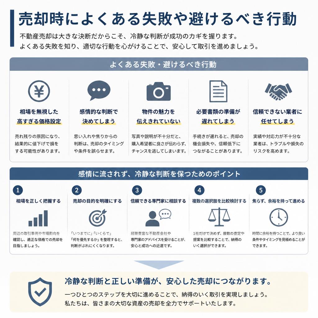 失敗しないために避けるべき行動