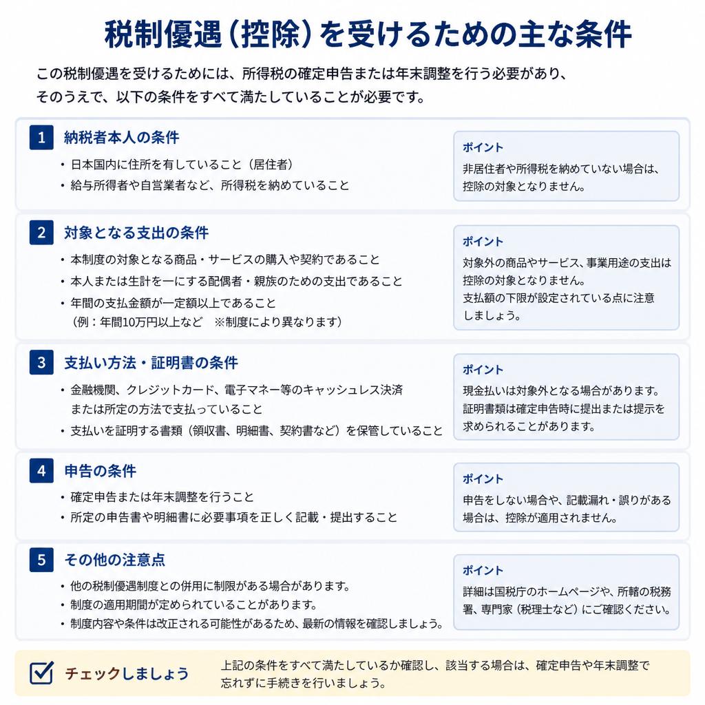 控除が適用される条件