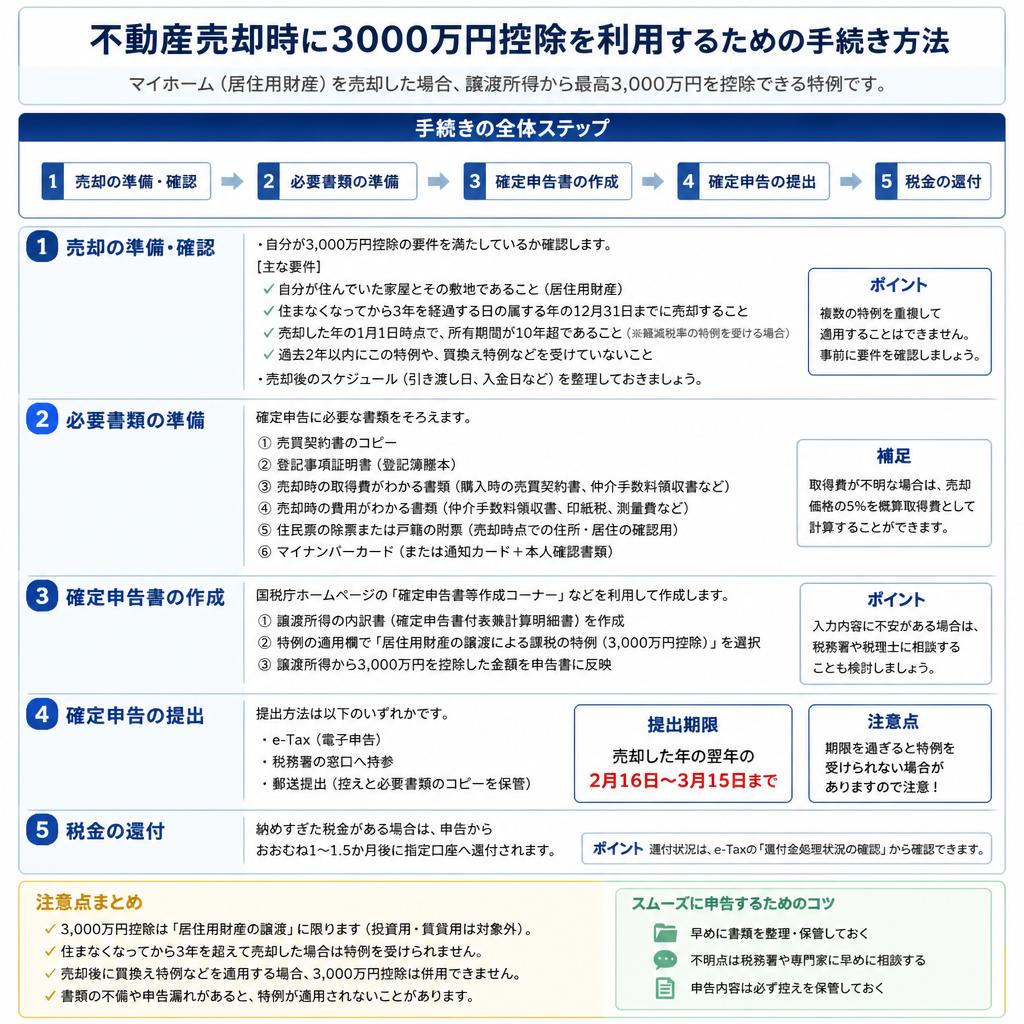 控除の手続きの流れ