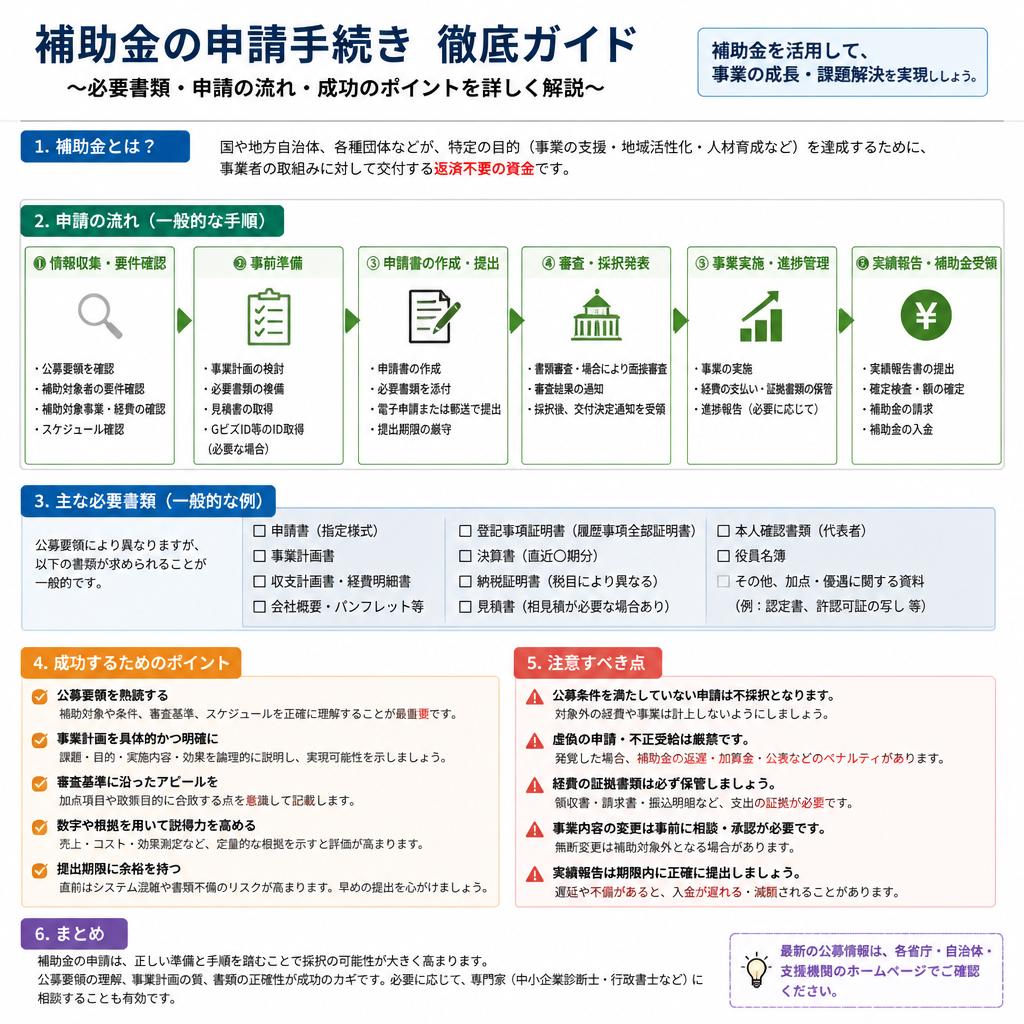 実際の補助金申請の流れ