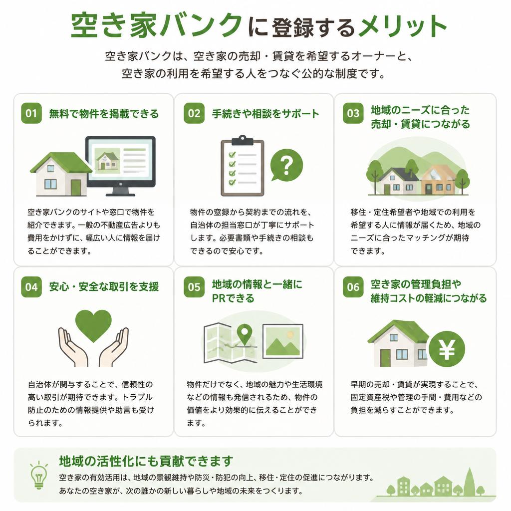 空き家バンク登録のメリット