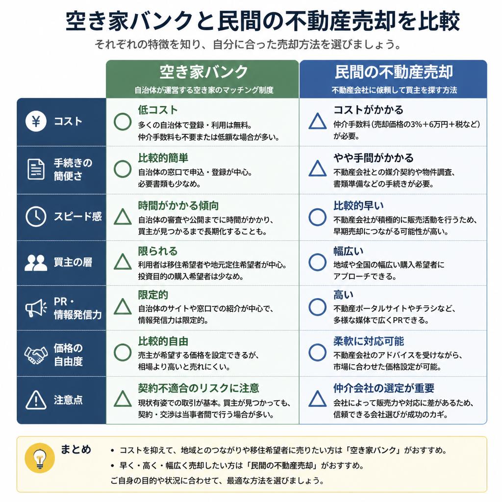 民間売却との違い、どちらを選ぶべきか?