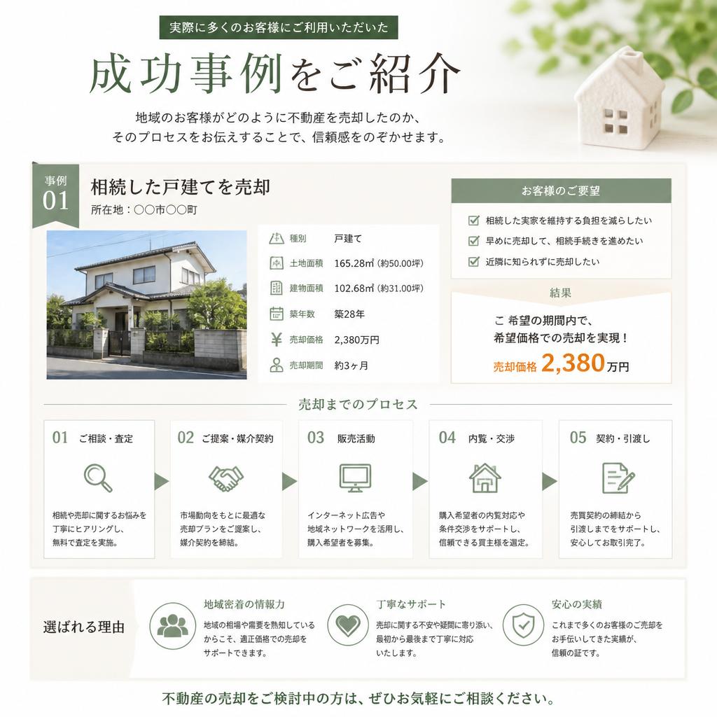 実績ある不動産売却実例