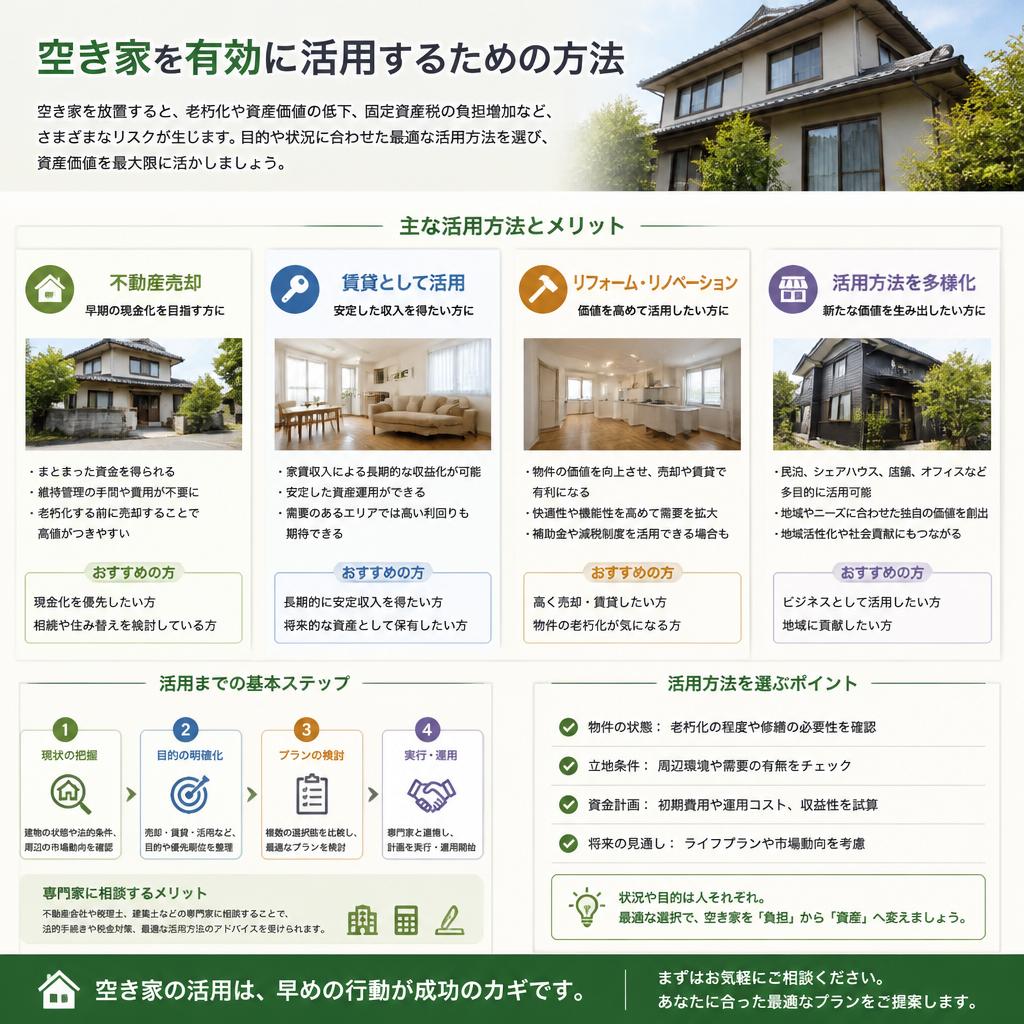 空き家の有効活用方法