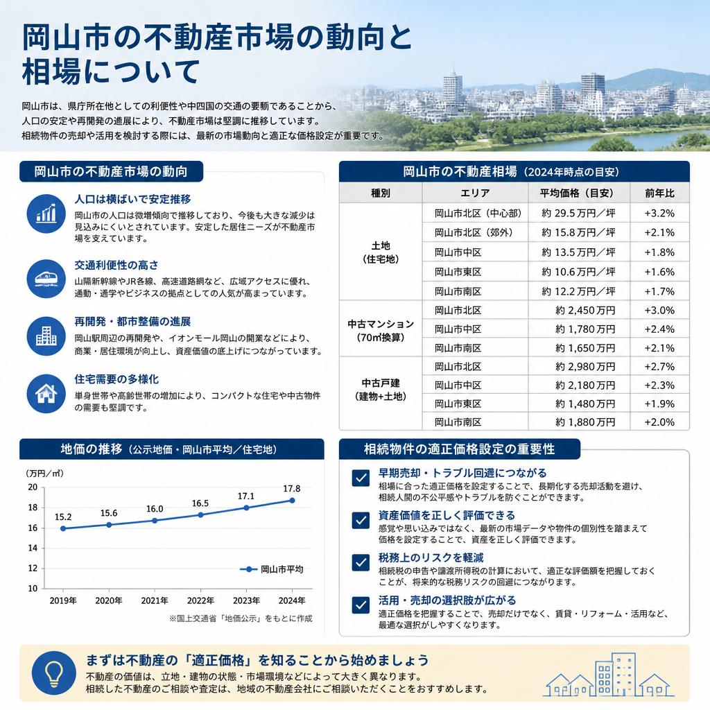 岡山市の市場分析と相場について