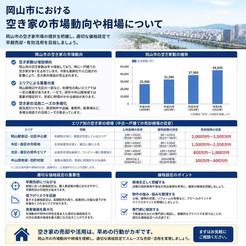 岡山市の空き家市場と相場