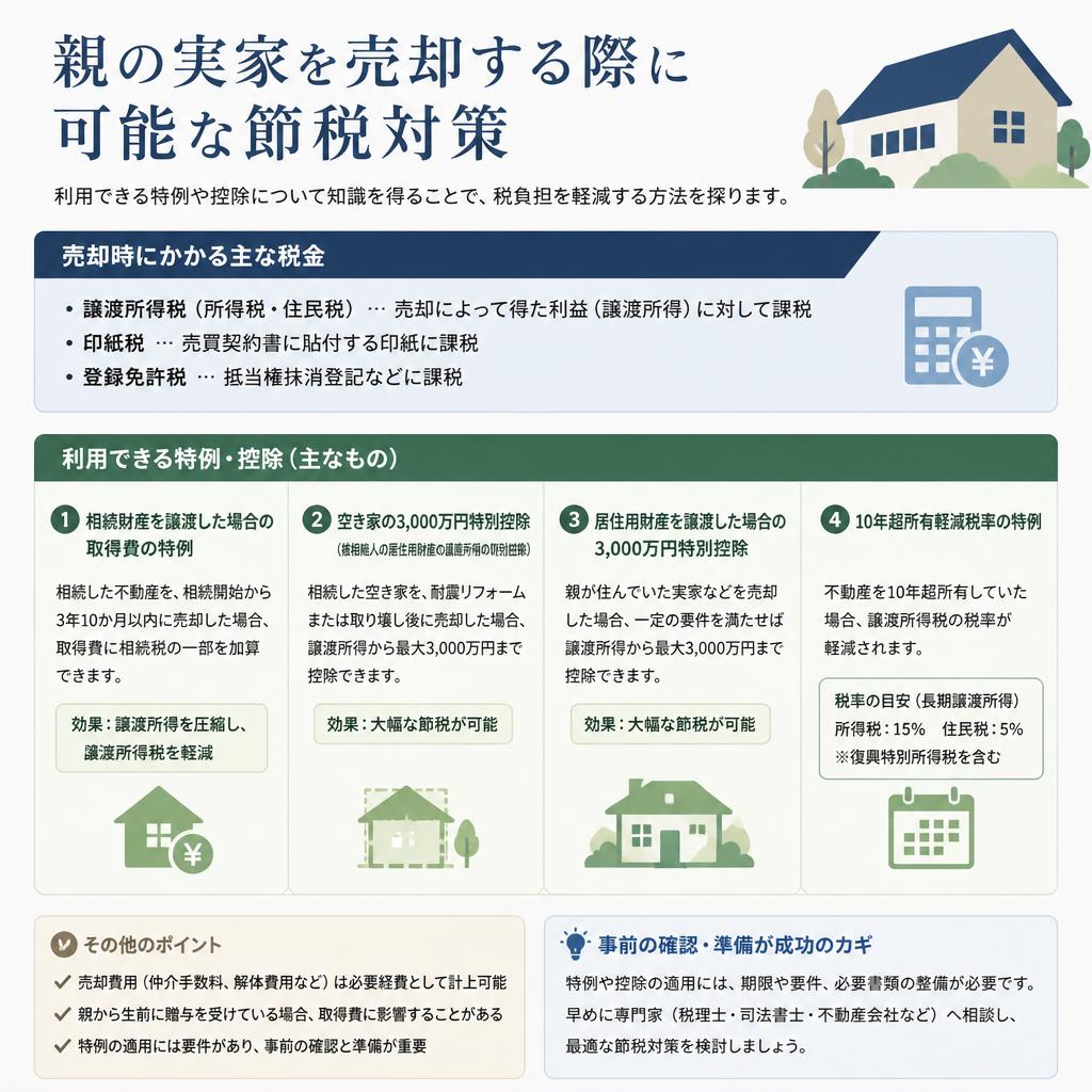 譲渡所得税を軽減するための節税対策
