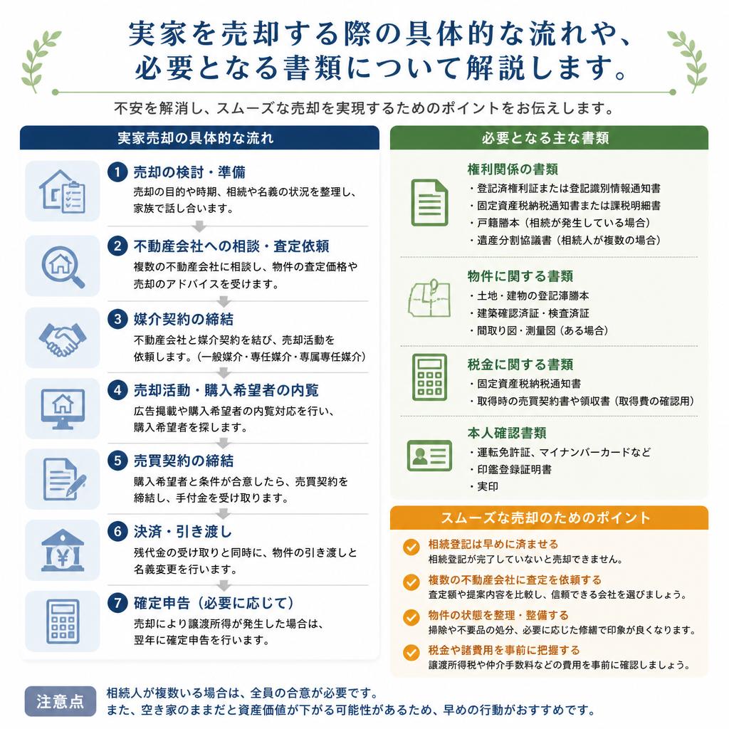 売却の流れと必要書類